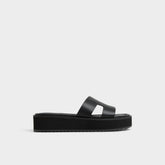 Anayelie in Black - Slide sandal, Platform