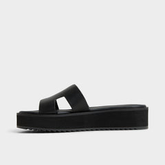 Anayelie in Black - Slide sandal, Platform
