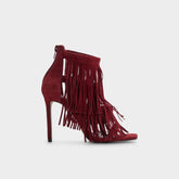 Nahana in Bordo - Strappy heeled sandal, Stiletto heel