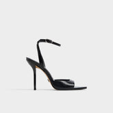 Forevermore Black Women's Strappy sandals - Strappy heeled sandal, Stiletto heel