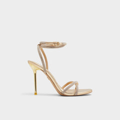 Manaelden Gold Women's Heeled sandals - Strappy heeled sandal, Stiletto heel