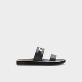 Lagoon Other Black Women's Strappy sandals - Strappy flat sandal, Footbed sandal