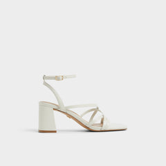 Esther Other White Women's Block heels - Strappy heeled sandal, Block heel