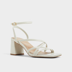 Esther Other White Women's Block heels - Strappy heeled sandal, Block heel