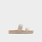 Lagoon Other Beige Synthetic Print Women's Footbed sandals - Slide sandal, Footbed sandal