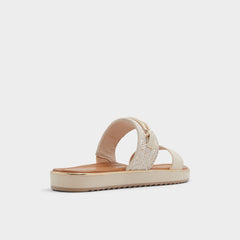 Lagoon Other Beige Synthetic Print Women's Footbed sandals - Slide sandal, Footbed sandal