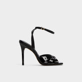 Meteora in Black - Strappy heeled sandal, Stiletto heel
