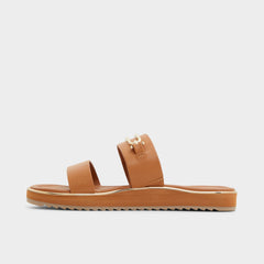 Lagoon Other Brown Women's Flats - Strappy flat sandal, Footbed sandal