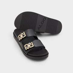 Alessie Black Women's Footbed sandals - Footbed sandal, Footbed sandal