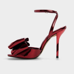 Tinsletta in Medium Red - Heeled sandal, Stiletto heel