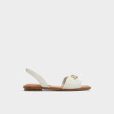 Goassi White/Bone Women's Flats - Flat sandal