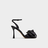 Tinsel in Black - Strappy heeled sandal, Stiletto heel