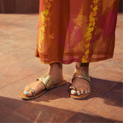 Beachwalk Gold Women's Iridescent metallics - Slide sandal