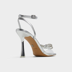 Ozley Silver Women's Strappy Heels - Strappy heeled sandal