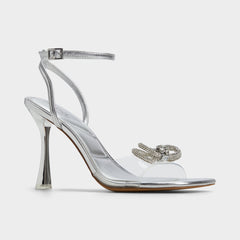 Ozley Silver Women's Strappy Heels - Strappy heeled sandal