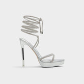 Izabella in Silver 13621003 - Strappy heeled sandal, Platform