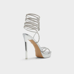 Izabella in Silver 13621003 - Strappy heeled sandal, Platform