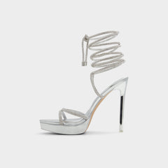 Izabella in Silver 13621003 - Strappy heeled sandal, Platform
