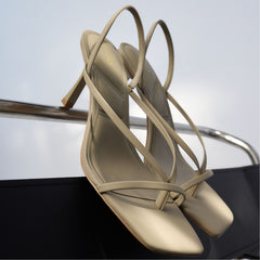 Riva Other Green Women's Strappy sandals - Sling back heeled sandal, Stiletto heel