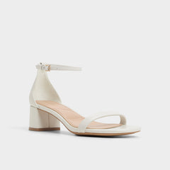 Calliope White/Bone Women's Block heels - Heeled sandal, Block heel