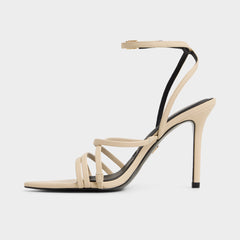 Solania Light Beige Women's Strappy sandals - Heeled sandal, Stiletto heel