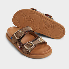 Bohochic Open Brown Women's Footbed sandals - Footbed sandal