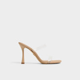 Evalina Medium Beige Women's Heeled sandals - Strappy heeled sandal, Stiletto heel