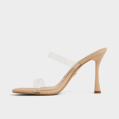 Evalina Medium Beige Women's Heeled sandals - Strappy heeled sandal, Stiletto heel