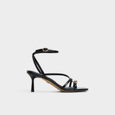 Elodiah Black Women's Travel essentials - Strappy heeled sandal, Stiletto heel