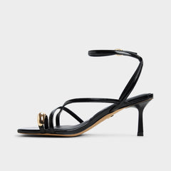 Elodiah Black Women's Travel essentials - Strappy heeled sandal, Stiletto heel