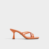 Calypsa Medium Orange Women's Heeled mules - Strappy heeled sandal