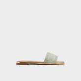 Oceania Other Green Women's Flats - Slide sandal