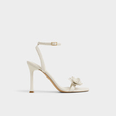 Daisylily White/Bone Women's Heeled sandals - Strappy heeled sandal, Stiletto heel