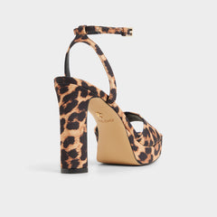 Chicgleam Brown Multi Women's Strappy sandals - Strappy heeled sandal, Platform