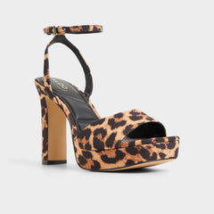Chicgleam Brown Multi Women's Strappy sandals - Strappy heeled sandal, Platform