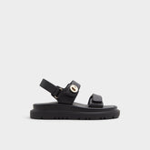 Linette Black Women's Footbed sandals - Footbed sandal, Footbed sandal