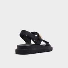 Linette Black Women's Footbed sandals - Footbed sandal, Footbed sandal