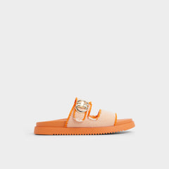 Daisymae Orange Women's Footbed sandals -