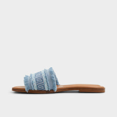 Nalani Medium Blue Women's Flats - Slide sandal