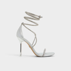 Caladonia Silver Women's Iridescent metallics - Strappy heeled sandal, Stiletto heel