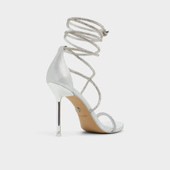 Caladonia Silver Women's Iridescent metallics - Strappy heeled sandal, Stiletto heel