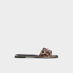 Darlina Brown Multi Women's Flats - Slide sandal