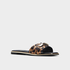 Darlina Brown Multi Women's Flats - Slide sandal