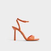 Illustrious Medium Orange Women's Strappy Heels - Strappy heeled sandal, Stiletto heel