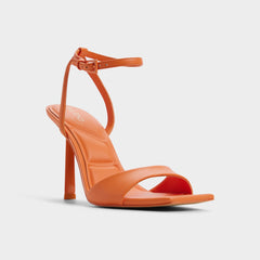 Illustrious Medium Orange Women's Strappy Heels - Strappy heeled sandal, Stiletto heel