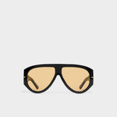 Kristiinaa in Black Gold Multi - Aviator sunglasses