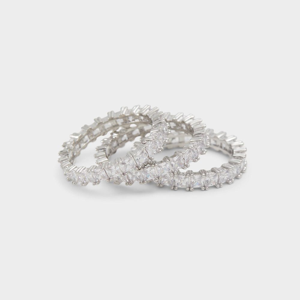 Aschianamini Silver/Clear Multi Women's Rings - Ring
