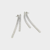 Svetna Silver/Clear Multi Women's Earrings - Drop earrings