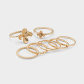 Kiliwiel Gold/Clear Multi Women's Rings - Multi finger rings