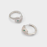 Feraluxe in Silver Clear Multi - Hoop earrings